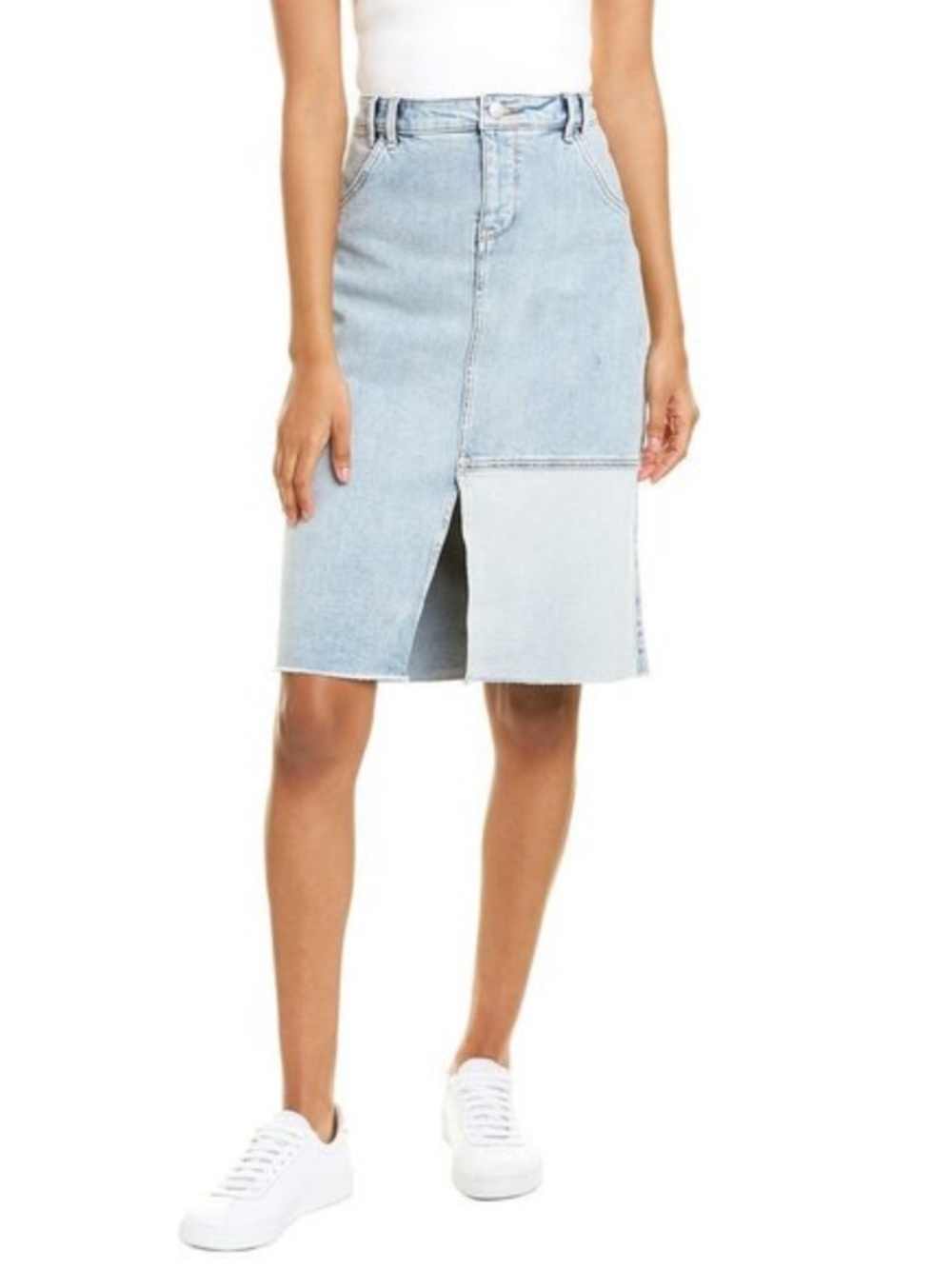 NEW NYDJ Denim Skirt Destructed Radiance 12